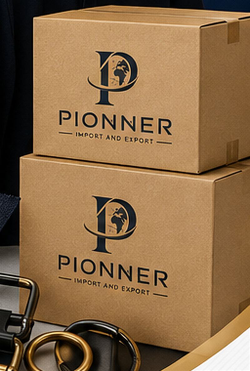 Pioneer-branded export cartons packed and ready for dispatch